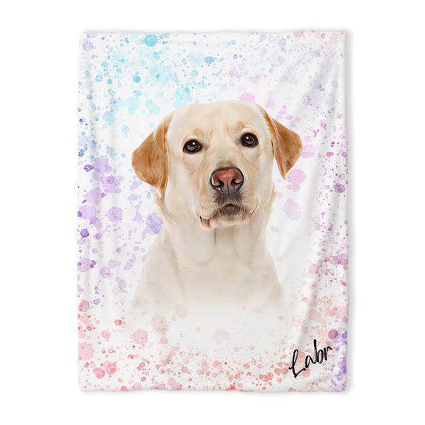 Pet Splash Portrait Blanket